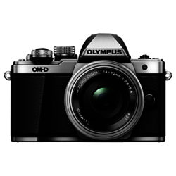 Olympus OM-D E-M10 Mark II Compact System Camera with 14-42mm EZ Lens, HD 1080p, 16.1MP, Wi-Fi, OLED EVF, 3” LCD Touch Screen, Silver